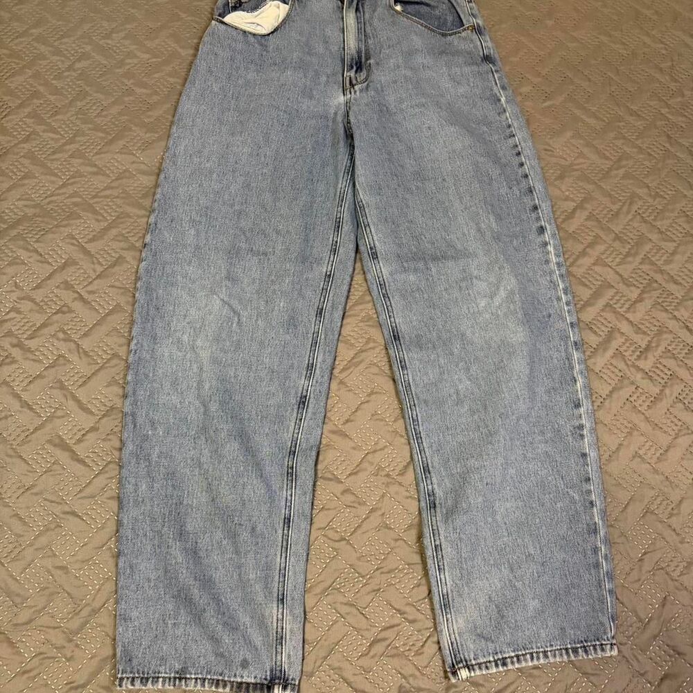 Y2K Empyre Tori Women’s Baggy Wide Leg Skater Jeans Light Wash Size &